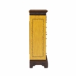 Linon Masterpiece Hand Painted Jewelry Armoire in Antique Parchment Yellow Wood