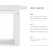 Linon Adirondack Sturdy Solid Acacia Wood Outdoor Coffee Table in White Stain