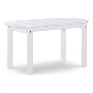 Linon Adirondack Sturdy Solid Acacia Wood Outdoor Coffee Table in White Stain