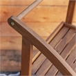 Linon Catalan Outdoor Serving Trolley 2 Levels with Wheels in Acorn Brown Wood
