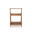 Linon Catalan Outdoor Serving Trolley 2 Levels with Wheels in Acorn Brown Wood