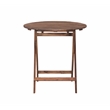 Linon Catalan Three Piece Outdoor Foldable Wood Bistro Set in Acorn Brown