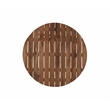 Linon Catalan Three Piece Outdoor Foldable Wood Bistro Set in Acorn Brown