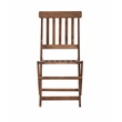 Linon Catalan Three Piece Outdoor Foldable Wood Bistro Set in Acorn Brown