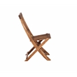 Linon Catalan Three Piece Outdoor Foldable Wood Bistro Set in Acorn Brown