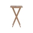 Linon Acacia Wood Five Piece Tray Table Set with Planked Distressed Top in Gray