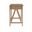 Linon Titian Pine Wood One Drawer Desk in Driftwood Brown