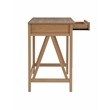Linon Titian Pine Wood One Drawer Desk in Driftwood Brown
