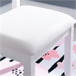 Linon Eva Wood and Mirrored Vanity & Stool Set with Storage in White