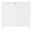 Linon Betty Large Wood Cabinet with 2 Glass Paneled Doors and 3 Shelves in White