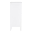 Linon Betty Large Wood Cabinet with 2 Glass Paneled Doors and 3 Shelves in White