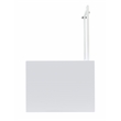 Linon Betty Small Wood Cabinet with a Glass Paneled Door and 3 Shelves in White