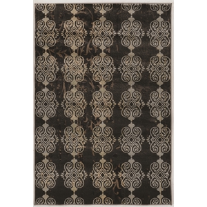 Linon Jewel Royal Machine Made Polypropylene 5'x7'6&quot Rug in Beige