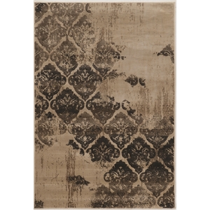 Linon Jewel Clara Machine Made Polypropylene 8'x10'3&quot Rug in Beige