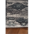 Linon Vintage Aztek Power Loomed Microfiber Polyester 8'x10' Rug in Gray