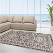 Linon Vintage Hamadan Power Loomed Microfiber Polyester 9'x12' Rug in Gray