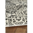 Linon Vintage Hamadan Power Loomed Microfiber Polyester 9'x12' Rug in Gray