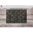 Linon Vintage Clara Power Loomed Microfiber Polyester 2'x3' Rug in Gray