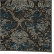 Linon Vintage Clara Power Loomed Microfiber Polyester 2'x3' Rug in Gray