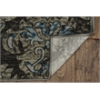 Linon Vintage Clara Power Loomed Microfiber Polyester 2'x3' Rug in Gray