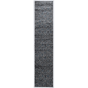 Linon Vintage Clara Power Loomed Microfiber Polyester 2'x10' Rug in Gray