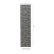 Linon Vintage Luster Power Loomed Microfiber Polyester 2'x10' Rug in Gray
