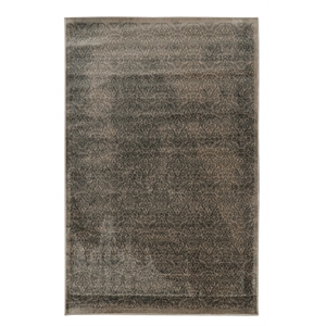 Linon Vintage Luster Power Loomed Microfiber Polyester 5'x7'6&quot Rug in Gray