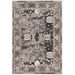 Linon Vintage Zeigler Power Loomed Microfiber Polyester 2'x3' Rug in Gray
