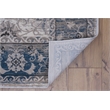 Linon Vintage Isfahan Power Loomed Microfiber Polyester 2'x10' Rug in Gray