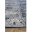 Linon Vintage Isfahan Power Loomed Microfiber Polyester 2'x10' Rug in Gray