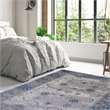 Linon Vintage Isfahan Power Loomed Microfiber Polyester 8'x10' Rug in Gray