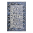 Linon Vintage Isfahan Power Loomed Microfiber Polyester 9'x12' Rug in Gray