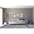 Linon Vintage Isfahan Power Loomed Microfiber Polyester 9'x12' Rug in Gray