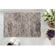 Linon Vintage Trellis Power Loomed Microfiber Polyester 2'x3' Rug in Gray