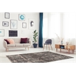 Linon Vintage Clara Power Loomed Microfiber Polyester 8'x10' Rug in Gray