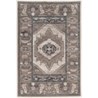 Linon Vintage Serape Power Loomed Microfiber Polyester 2'x3' Rug in Gray