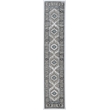 Linon Vintage Serape Power Loomed Microfiber Polyester 2'x10' Rug in Gray