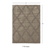 Linon Trio Britta Hand Tufted Polyester 8'x10' Rug in Gray