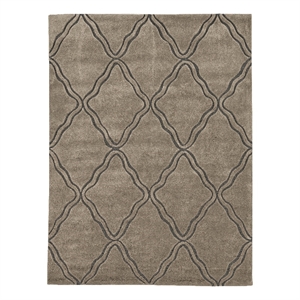 Linon Trio Britta Hand Tufted Polyester 8'x10' Rug in Gray
