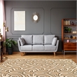 Linon Trio Marple Hand Tufted Polyester 8'x10' Area Rug in Ivory