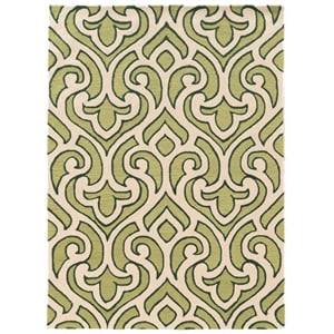 Linon Trio Marple Hand Tufted Polyester 8'x10' Rug in Ivory