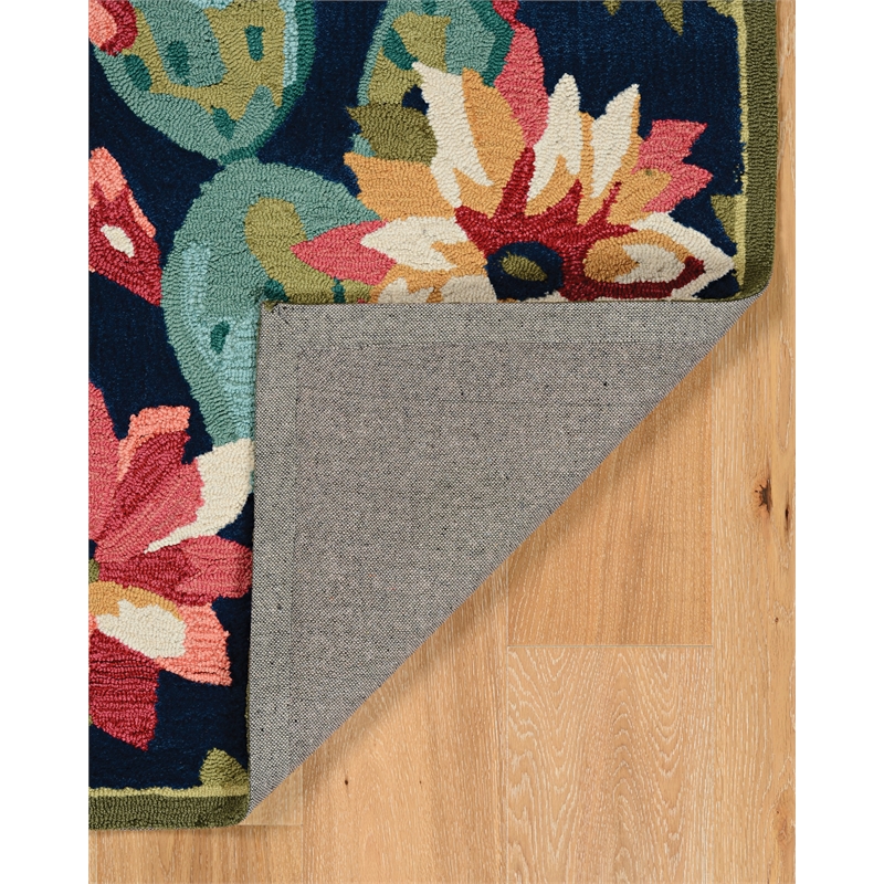 Linon Trio Burdette Hand Tufted Polyester 8'x10' Rug in Gray