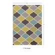 Linon Trio Tiles Hand Tufted Polyester 5'x7' Area Rug in Gray