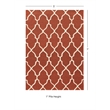 Linon Trio Geo Hand Tufted Polyester 5'x7' Rug in Rust Orange