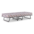 Linon Torino Metal and Fabric Folding Bed in Gray