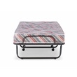 Linon Torino Metal and Fabric Folding Bed in Gray