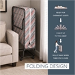 Linon Torino Metal and Fabric Folding Bed in Gray