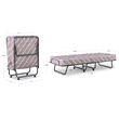 Linon Torino Metal and Fabric Folding Bed in Gray
