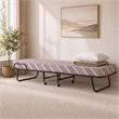 Linon Torino Metal and Fabric Folding Bed in Gray