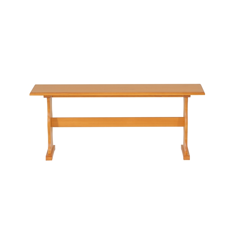 Linon Chelsea Dining Bench in Honey Stained Pine Wood
